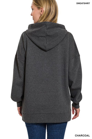 Oversized Hoodie Longline Sweatshirt