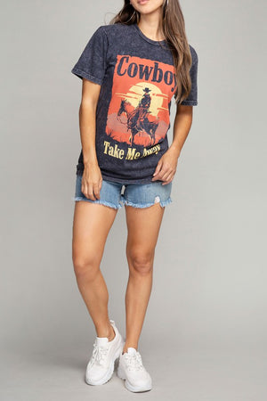 Cowboy Take Me Away Graphic Top